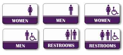 Restroom Signs -Simplex Style